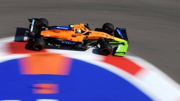 Lando Norris (McLaren MCL35). Sochi, Rusia. F1 2020.
