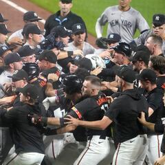 Yankees and Orioles tensions boil over in bench clearing brawl
