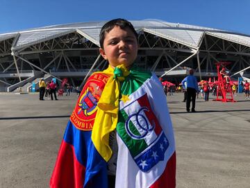 Miles de colombianos están en el Samara Arena para alentar a la Selección y empujarla a la victoria ante Senegal para asegurar su cupo en octavos de final.