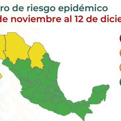 Semáforo COVID en México por estados: así queda el mapa del 29 de noviembre al 12 de diciembre de 2021