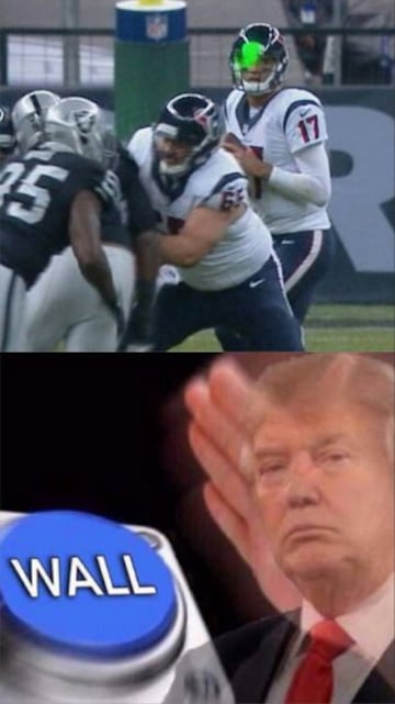 El duelo entre Raiders y Texans terminó dejando varios memes, en donde ninguno de los dos equipos se salvó.