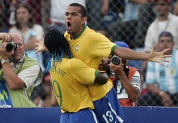 Dani Alves marcó en la Final de Copa América ante Argentina. Brasil ganó 3-0 a Argentina en la edición que se jugó en Venezuela.