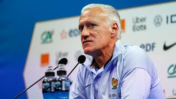 Soccer Football - Euro 2024 - France Press Conference - Clairefontaine, France - May 29, 2024 France coach Didier Deschamps during a press conference REUTERS/Abdul Saboor