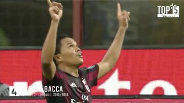 El gol de Bacca junto a los de Ronaldo, Van Basten, Inzagui...