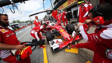 Sebastian Vettel durante el GP Canadá 2016.