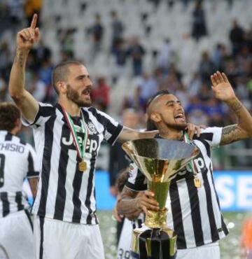 Juventus celebra el título en casa. 