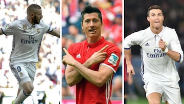 Benzema, Lewandowski y Cristiano son tres de las estrellas del Bayern-Real Madrid.