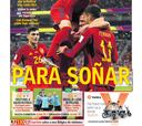 La Roja protagonista de las portadas de la prensa española