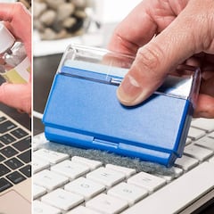 El kit de limpieza para teclado y ordenador con paño, cepillo y solución