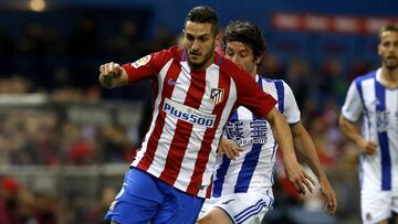 Koke contra la Real Sociedad. 