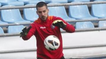 Moyá, en un entrenamiento.