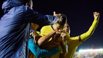 Alvaro Fidalgo celebrates his goal 4-0 of Americaduring the round of 16 second leg match between America and Guadalajara as part of the CONCACAF Champions Cup 2025, at Ciudad de los Deportes Stadium on March 12, 2025 in Mexico City, Mexico.
