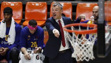 13/10/20 PARTIDO BALONCESTO BASKET 
 PABELLON FUENTE SAN LUIS FONTETA 
 EUROLEAGUE REGULAR SEASON ROUND 3
 VALENCIA BASKET - BARCELONA
 JASIKEVICIUS
 