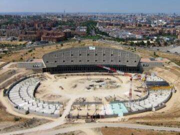 Septiembre 2013. Evolución de las obras de La Peineta.