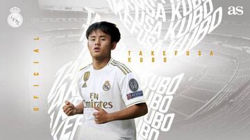 Real Madrid unveiled Kubo in the summer before his loan move to Mallorca.