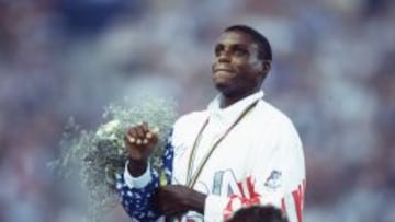 Carl Lewis no pudo acudir a los Juegos de Mosc&uacute; a causa del boicot estadounidense. En la imagen, campe&oacute;n de longitud en Barcelona 1992. 