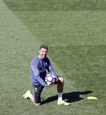 Cristiano Ronaldo se divirtió junto a sus compañeros.