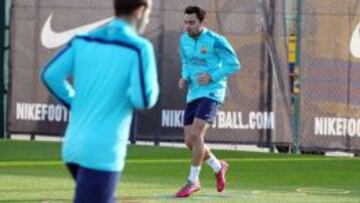 Xavi sigue sin entrenarse con el resto de la plantilla azulgrana
