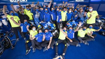 36 Mir Joan (esp), Suzuki GSX-RR, Team Suzuki Ecstar, 42 Rins Alex (esp), Suzuki GSX-RR, Team Suzuki Ecstar, action during the 2020 MotoGP Gran Premio Liqui Moly de Teruel, from October 23 to 25, 2020 on the Ciudad del Motor de Aragón, in Alcaniz, Spain - Photo Studio Milagro / DPPI
AFP7
25/10/2020 ONLY FOR USE IN SPAIN