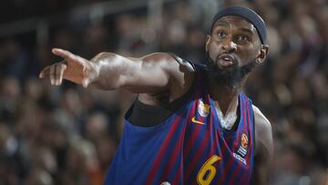 Chris Singleton, durante un partido del Barcelona.