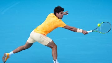 Carlos Alcaraz, contra Sebastian Korda en el Miami Open.