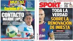 La verdad de Iniesta y su relevo, en las portadas