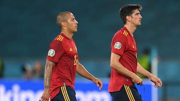 Thiago Alc&aacute;ntara y Gerard Moreno, dos de los protagonistas del partido ante Suecia. 