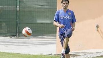 <b>NOTABLE MEJORA.</b> Morientes, que estuvo ingresado hace dos semanas, está bastante recuperado de su lesión abdominal.