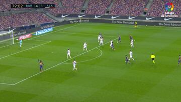 Se puso la capa de mejor de la historia y nos regaló esto de colofón: el pase mágico de Messi