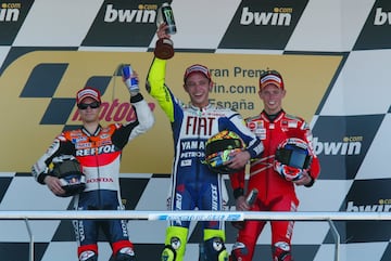 Para Valentino Rossi es un circuito talismán. El italiano suma 7 victorias en total. Su primer triunfo se dio en 2001 en la categoría de 500cc. Ya en MotoGP en los años 2002, 2003, 2005, 2007, 2009 y 2016. También ganaría eb la categoría de 250cc en 1999 y en la de 125cc en 1997.