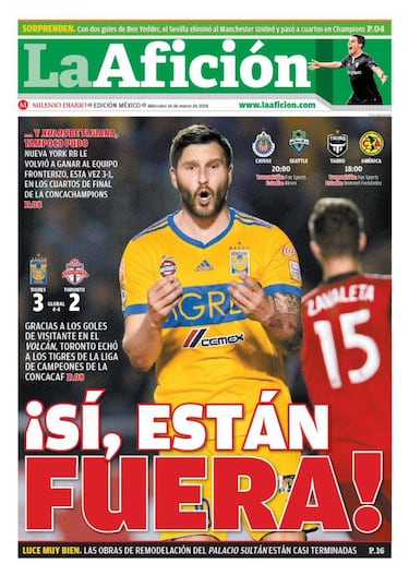 Prensa mexicana critica las derrotas de Xolos y Tigres en CCL