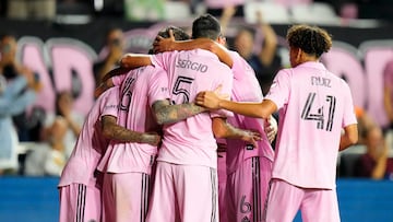 Sep 20, 2023; Fort Lauderdale, Florida, USA; Inter Miami midfielder Robert Taylor (16) reacts after scoring a goal against the Toronto FC during the second half at DRV PNK Stadium. Mandatory Credit: Rich Storry-USA TODAY Sports