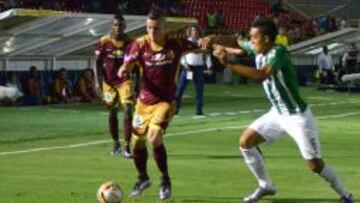 Mateus Uribe, autor del primer gol del Tolima
