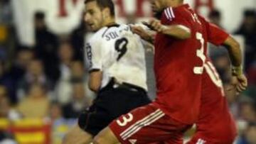 <b>OTRO DOBLETE. </b>Soldado fue el mejor valencianista ante el Madrid.