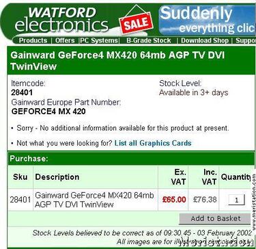 Ya se pueden reservar GeForce 4 de Gainward