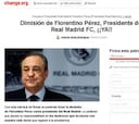 Piden la dimisión de Florentino a través del portal change.org