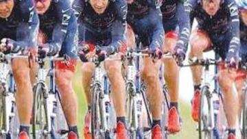 <b>FAVORITOS. </b>El US Postal de Armstrong, ahora Discovery, ganó las dos últimas cronos por equipos del Tour.