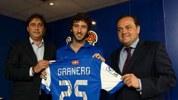 Granero y Loren, juntos en la presentación de Granero en la Real Sociedad.