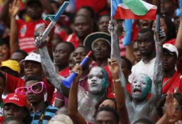 Color en las gradas de la Copa de África