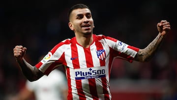 Correa celebra con los puños en alto su gol al Granada, el sexto que logra en este curso.