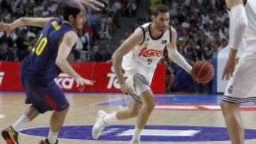 Rudy Fernández trata de superar la marca de Abrines.