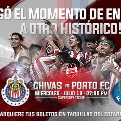 Chivas - Porto: TV, horario y dónde ver online