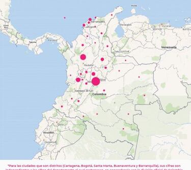 Mapa de casos y muertes por coronavirus por departamentos en Colombia: hoy, 10 de agosto
