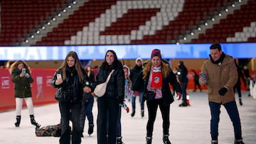 La pista de hielo en el Metropolitano en 2024.