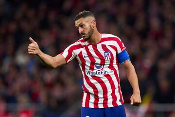 Koke gesticula durante el partido contra el Valencia.