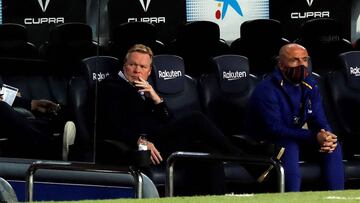 Ronald Koeman, en un partido en el Camp Nou.