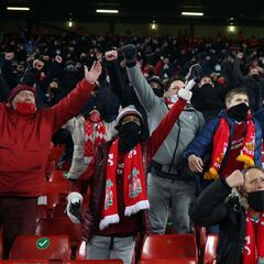 "A little surreal", "great to see the champions". Liverpool fans on Anfield return