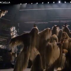 WATCH: Doja Cat dances with tribe of Yetis at Coachella