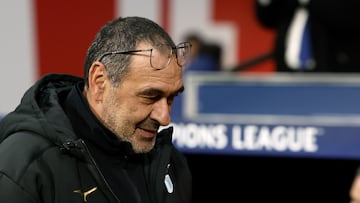 Maurizio Sarri, en el Atlético-Lazio