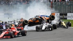 El accidente de Fernando Alonso en el GP de Bélgica